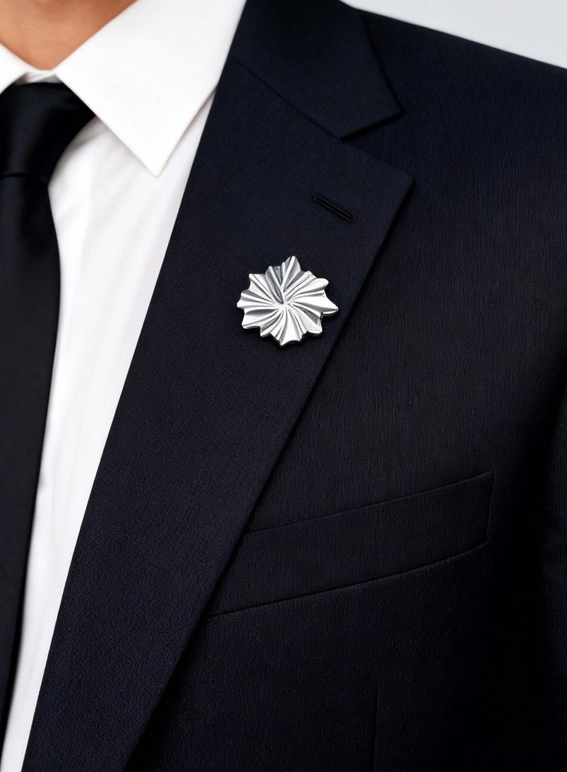 DB Innov. Pin Brooch, 1PC Silver Premium Alloy Pin Brooch for Women Men Children, Lapel Pins Shirt Collar Brooch Buckle Lapel Pins Badge Suit Clip Accessory for Clothing Bags Jackets Shirts. - Image 1